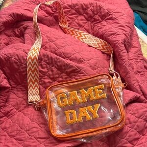 Orange Clear Crossbody Bag